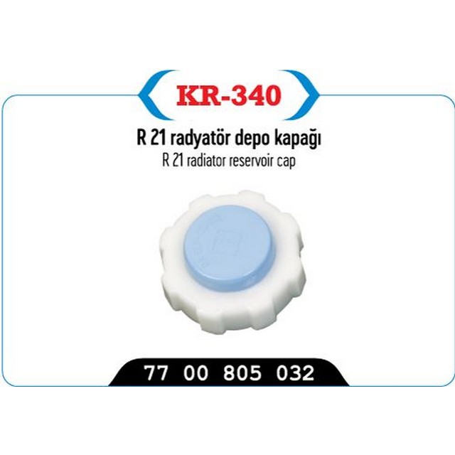 KYP-KR-340 Renault Radyatör Yedek Su Depo Kapağı Express R19 R21 7700805032 - Görsel 1