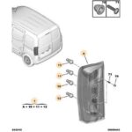 Peugeot Stop Lambası Arka Sol Bipper Nemo 08> Fiorino 6350.JH