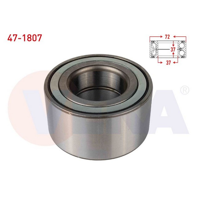 VKA-47-1807 Ön Tekerlek Rulmanı Sol-Sağ Abs Okuyuculu 37×72×37 Albea 1.3 Mjt 03-07/Doblo 1.3 Mjt-1.9 Jtd 01-10/Linea 1.3 Mjt 2007-/G.Punto 1.3 Mjt 2005-2012/Corsa D 1.3 Cdti 2006-2014/Clio 2 1.4İ 16V 1998-2005 BAH0055 - Görsel 1