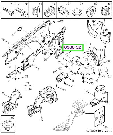 citroen agraf sniversal c4 picasso 698852 psa 6988.52