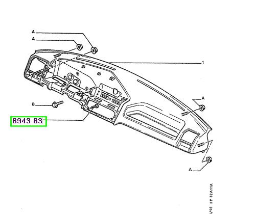 citroen agraf xantia sniversal 6100 225 155 694383 psa 6943.83