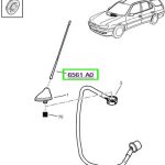 Peugeot Anten Arka 405Mm 206 6561.A0