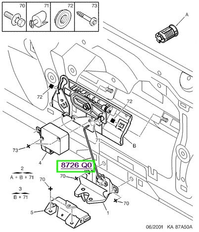 peugeot asma kolu 206 ur 0973083 bagaj kapak 8726q0 psa 8726.q0