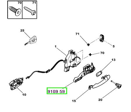 peugeot asma kolu mekanizmass dss sn sol 207 308 partner tepe berlingo 3 c4 c5x7 kaps ss 910959 psa 9109.59