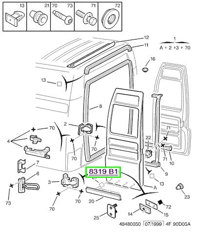peugeot bagaj kapak sstass kopsass boxer jumper ducato 8319b1 psa 8319.b1