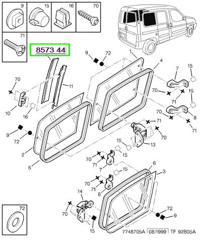 peugeot cam tespit muhafazass yan partner berlingo 857344 psa 8573.44