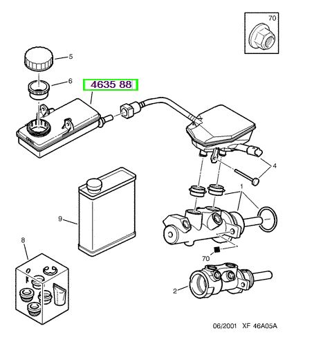 peugeot fren hidrolik deposu dss 307 c4 463588 psa 4635.88