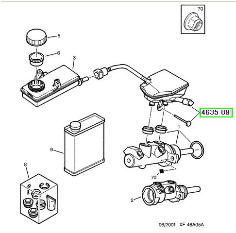 peugeot fren hidrolik deposu ss 307 c4 463589 psa 4635.89