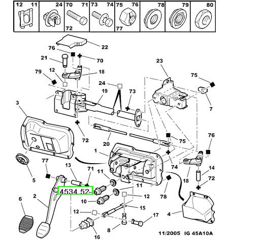 peugeot fren msssrs 106 453452 psa 4534.52