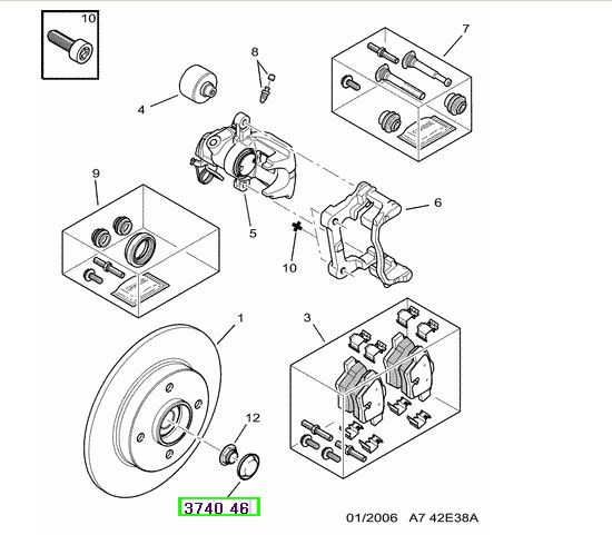 peugeot gsbek kapass arka teker 307 374046 psa 3740.46