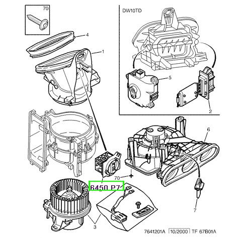 peugeot kalorifer rezistanss partner berlingo xud9 dw8 klimassz 6450p7 psa 6450.p7