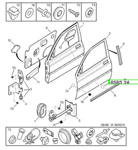 peugeot kaps kusass klipsi 106 ym 206 406 856534 psa 8565.34