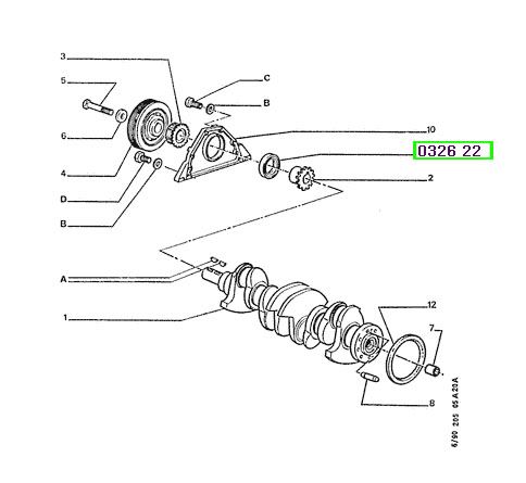 peugeot krank kesesi sn partner berlingo scudo 19 20hdi dw8 dw10 42627 032622 psa 0326.22