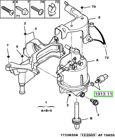 peugeot mazot filtre msssrs 206 207 307 c3 c4 14hdi 16hdi 191311 psa 1913.11