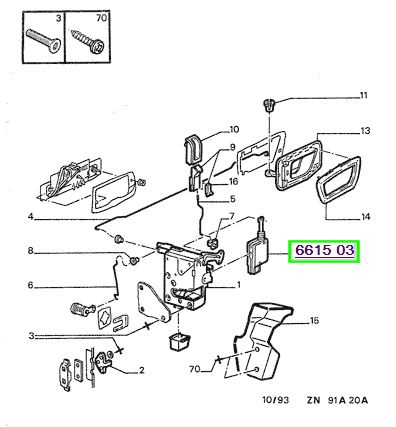 peugeot merkezi kilit motoru 106 ym 106 205 405 partner ax berlingo saxo xsara 661503 psa 6615.03