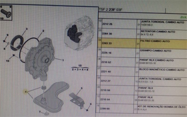 peugeot otomatik sanzsman yas filtresi bva al4 226333 psa 2263.33