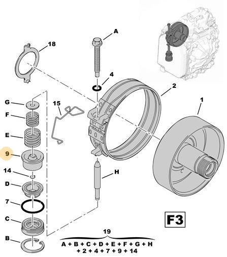 peugeot otomatik sanzsman yay pistonu 206 207 307 407 c4 al4 231914 psa 2319.14