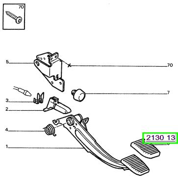 peugeot pedal lastisi debriyaj 407 partner tepee c4 c5 2 213013 psa 2130.13