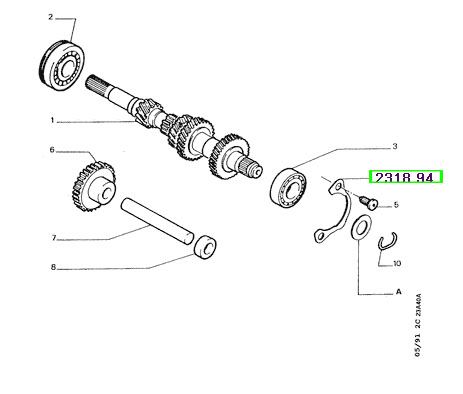 peugeot prizdirek rulman segmans 106 206 207 307 c2 c3 saxo xsara 14 16 ma sanzsman yarsmay 231894 psa 2318.94