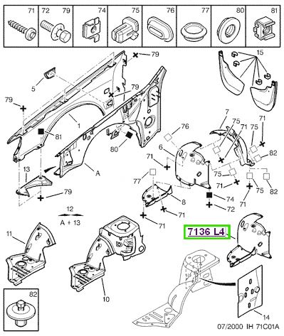 peugeot samurluk davlumbazs sn sol 406 ym 7136l4 psa 7136.l4