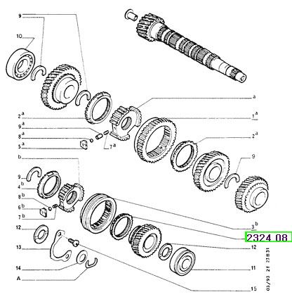 peugeot senkromes 3 4 5 205 405 ax bx sarsss bilezik tipi 232408 psa 2324.08