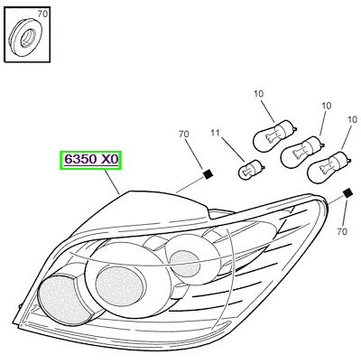 peugeot stop lambass sol 307 ym 06 307 05 6350x0 psa