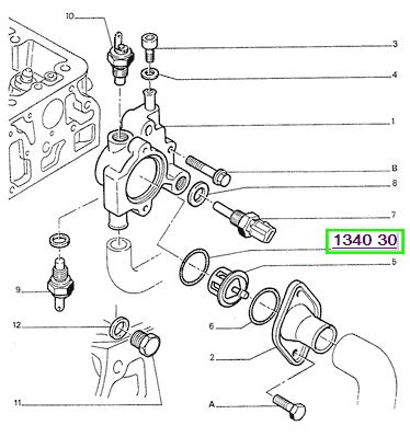 peugeot termostat contass 106 205 306 405 bx c2 saxo xsara zx 134030 psa 1340.30