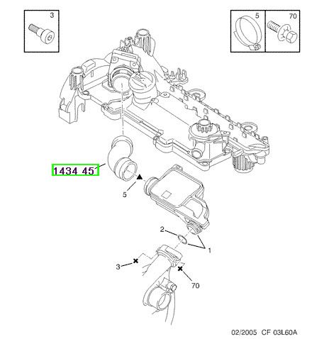 peugeot turbo hortumu 1007 107 206 207 307 bipper c1 c2 c3 2 nemo fiesta 14 hdi dv4td 143445 psa 1434.45