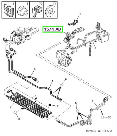 peugeot yakst hortumu 307 16hdi 1574a0 psa 1574.a0