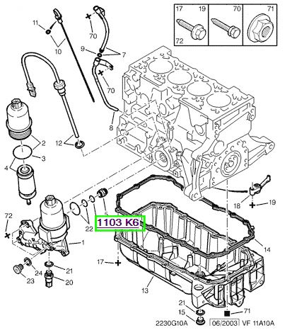 peugeot yas sosutucu contass 206 207 307 16 16v tu5jp4 1103k6 psa 1103.k6