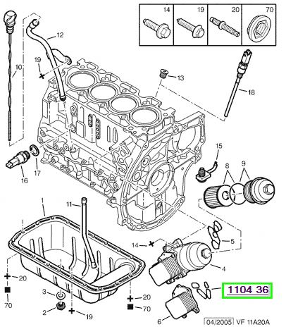 peugeot yas sosutucu contass 206 207 307 c2 c3 xsara 2 14 hdi dv4td 110436 psa 1104.36