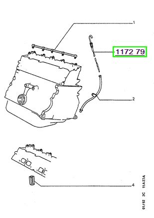 peugeot yas subusu 205 306 405 605 bx xantia xm xsara zx 16 19 117279 psa 1172.79